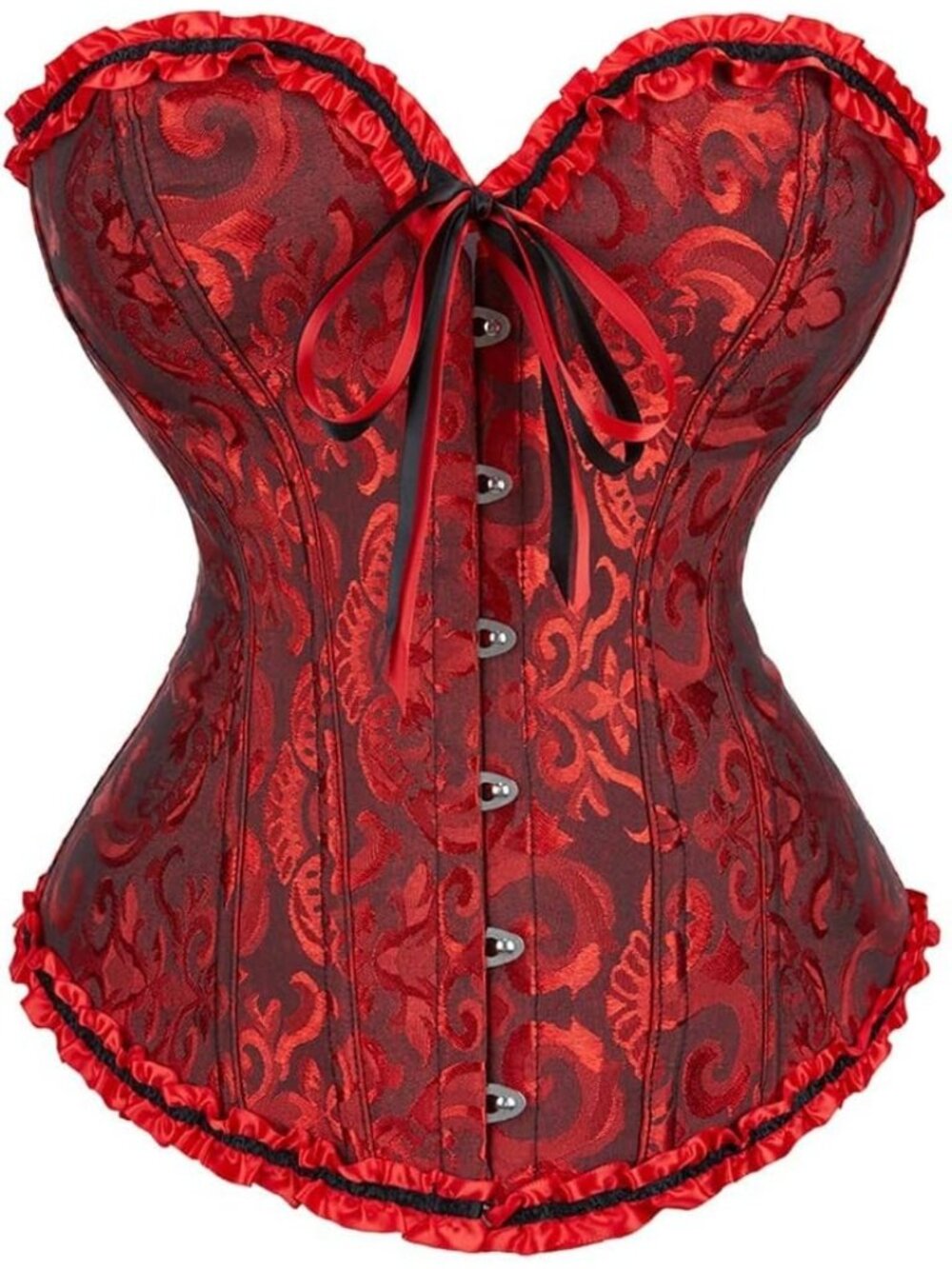 Women's Red Bustier Shapewear Lingerie Halloween Waist Push Up Corset Tops